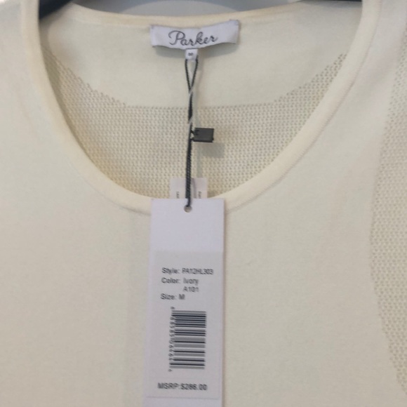 Parker Trace Knit dress in ivory - Picture 2 of 4